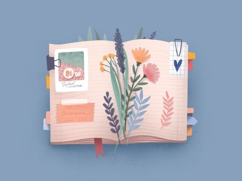 Summer Diary, Diary Design, Book Flowers, Cute Wallpaper For Phone, Global Design, Instagram Highlight Icons, Illustration Artists, Book Inspiration, Girly Art