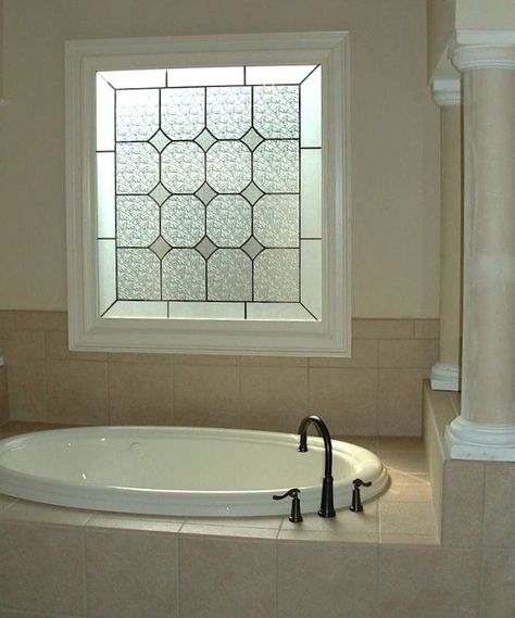 madeintheshadeblindsandmore - faux stained glass window - bathroom - windowless room Bathroom Window Dressing, Faux Windows, Bathroom Window Treatments, Bathroom Blinds, Fake Window, Faux Window, Bathroom Window, Kitchen Blinds, Large Window