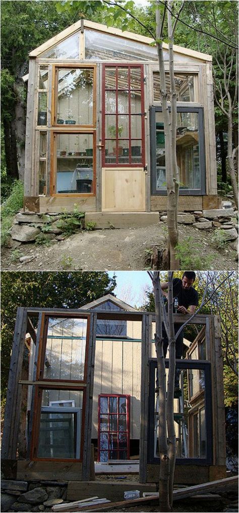 12 DIY Dream Sheds and Greenhouses with Reclaimed Windows Diy She Shed, Shed Inspiration, Reclaimed Windows, Shed Windows, Greenhouse Design, She Shed Ideas, Shed Designs, Build Your Own Shed, Window Garden