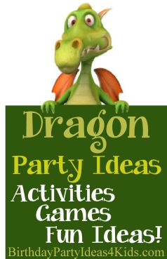 Dragon themed birthday party games, activities, party food, decorations, invitation ideas, and everything you need to plan the perfect dragon party.  Great for boys and girls of all ages!  #dragon #birthday Dragon Party Ideas, Ideas For Party Games, Dragon Themed Birthday Party, Ideas Birthday Party, Girls Party Games, Dragon Birthday Parties, Knight Party, Slumber Party Games, Dragon Birthday