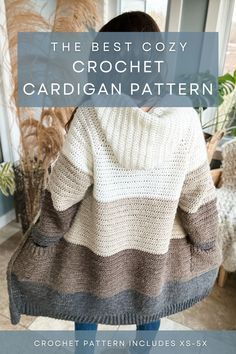 Easy Free Crochet Cardigan Pattern, Overall Crochet Pattern Free, Color Block Crochet Sweater Pattern, Crochet Fitted Cardigan, Hooded Cardigan Crochet Pattern Free, Crochet Wrap Cardigan, Crochet Patterns Sweaters & Cardigans, Crochet Raglan Cardigan, Crochet Cardigan Pattern Free Easy