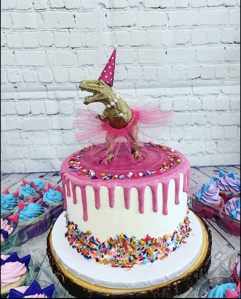 Dino Tea Party Birthday, 2 Rex Birthday Cake, Dianasore Birthday Theme, Tutu Dinosaur Party, Barbie Dinosaur Party, 3 Rex Cake Girl, Roar I’m 4 Birthday Cake, Dinosaur Ballerina Cake, Pink Dinasour Birthday Cake