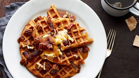 Raised Waffles Recipe | Epicurious Yeasted Waffles, Best Waffle Recipe, Make Ahead Brunch Recipes, Make Ahead Brunch, Crispy Waffle, Waffles Recipe, Homemade Waffles, Best Cookbooks, Waffle Iron