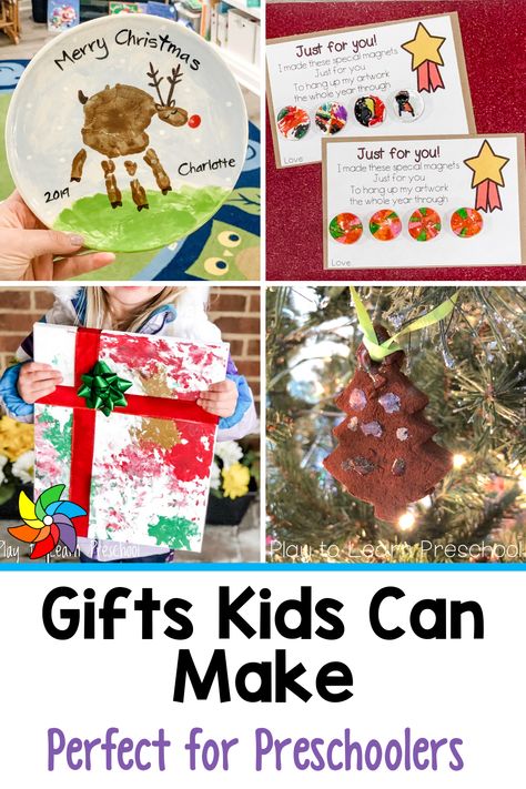 These kid-made gifts are wonderful for Christmas, Mother's Day, Father's Day, and any other special gift giving event. Gifts from kids are always a keepsake, and these look beautiful, too. Gifts From Preschoolers To Parents, Preschool Parent Christmas Gifts, Preschool Parent Gifts, Christmas Gifts Kids Can Make, Parent Christmas Gifts, Kid Made Christmas Gifts, Christmas Presents For Parents, Parent Holiday Gifts, Preschool Christmas Gifts