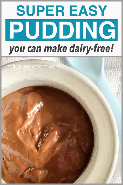 bowl of dairy free chocolate pudding made with oat milk Almond Milk Custard Recipe, Pudding Dirt Cups, Easy Pudding Recipe, Dairy Free Rice Pudding, Pudding Dirt, Milk Chocolate Pudding, Almond Milk Pudding, Dirt And Worms, Milk Free Recipes