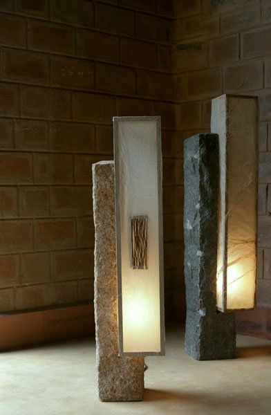 Architecture Indian, Stone Lamp, Restaurant Lighting, Indian Architecture, Lighting Design Interior, Antique Lighting, Sculpture Installation, Custom Lighting, Light Design