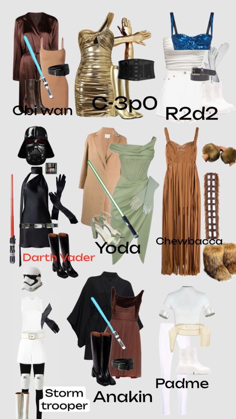 Star Wars Halloween Costumes, Horror Halloween Costumes, Cute Group Halloween Costumes, Classy Halloween Costumes, Matching Halloween Costumes, Trio Halloween Costumes, Hot Halloween Outfits, Star Wars Halloween, Duo Halloween Costumes