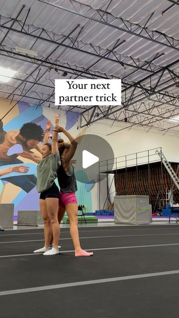 Myer Hursey | Circus Artist🎪 on Instagram: "Just a fun trick to try with one of your besties✨   Grab a partner & give it a go🔥   #circus #acro #partneracro #partneracrobatics #acrobatics #acrodance #dancelifts #circuseverydamnday #fitness #fitnessjourney #lasvegas #lasvegascircuscenter #partnerchallenge #acroyoga #acrobat" Yoga Poses For Two People Easy, 2 Person Challenges, Acro Yoga Poses For Two, Easy Yoga Poses For 2 People, Three Person Stunts, Two Person Tricks, 2 Person Stunts Easy, 2 Person Tricks, Partner Stunts