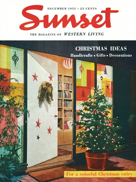 Retro Holiday Decorating Ideas from Sunset to Try at Home Mid Century Christmas Decor, Christmas Sunset, Sunset Christmas, Christmas Magazine, Mid Century Modern Wedding, Mcm Christmas, Mod Christmas, Christmas Entry, Chirstmas Decor