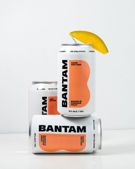 Bantam Hard Seltzer on Behance Canned Drinks Packaging, Canned Drink Design, Canned Cocktail Packaging, Beverage Can Design, Can Design Ideas, Seltzer Branding, Energy Drink Design, Soda Can Design, Drink Packaging Design