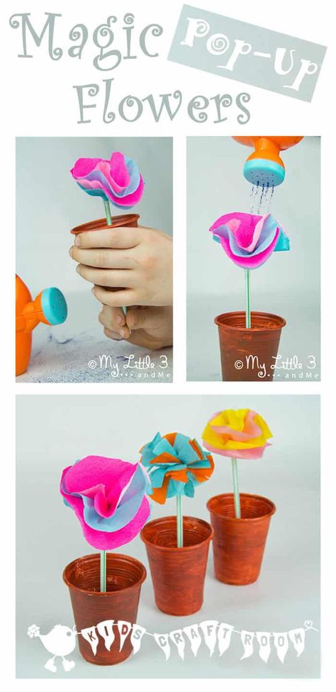 Magic Pop Up Flowers, an interactive "Mary, Mary Quite Contrary" nursery rhyme craft for kids. Nursery Rhyme Crafts, Pop Up Flower, Mary Mary Quite Contrary, Mary Quite Contrary, Kids Craft Room, Mary Mary, Spring Preschool, Flower Theme, Flower Craft