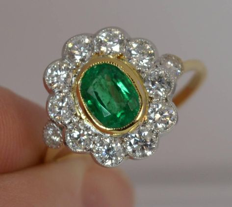 Columbian Emerald Vintage Emerald Rings, Duleep Singh, Wedding White Gold, Diamond Cluster Rings, Maharaja Ranjit Singh, Ranjit Singh, Rings Eternity, Columbian Emeralds, Edwardian Jewelry