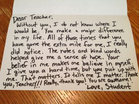 A sincere thank-you note is usually the #1 thing teachers *love* to get. From parents, students, administrators, and more -- any thank-you note goes a LONG way. Things To Write In Your Teachers Card, Thank You Teacher Letter From Student, Thank You Cards For Teachers Message, Long Message For Teachers Day, Thanking Teachers Quotes Student, Thank You For Parents, Birthday Note For Teacher, What To Write In A Teacher Thank You, Thank You From Teacher To Parents