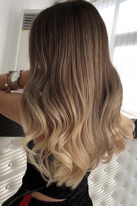 Ombre Hair Brunette, Brown To Blonde Ombre Hair, Ombre Hair Color For Brunettes, Ombre Hair Color Ideas, Balayage Straight, Balayage Straight Hair, Blonde Tips, Brown Ombre Hair, Hair Blond