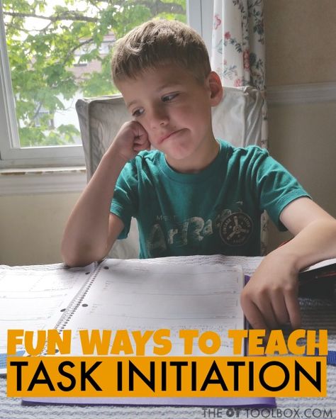 Task Initiation Strategies, Initiation Ideas, 2024 Word, Task Initiation, School Based Therapy, Occupational Therapy Kids, Executive Functions, Occupational Therapy Activities, Executive Functioning Skills