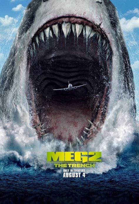 Meg 2: the trench Meg 2 Movie, Megalodon Movie, The Meg Movie, Sifi Movies, Meg Movie, Meg 2 The Trench, Shark Film, Shark Movies, Meg 2