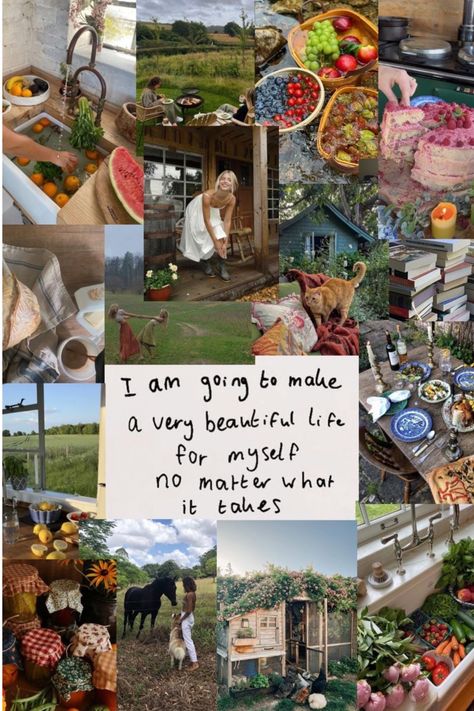 Vision Board For Life Goals, Peaceful Country Life, Peaceful Farm Life, Mood Boards Goals, Vision Board Future Life, Homestead Mood Board, What Goes On A Vision Board, Life Inspiration Aesthetic, Simple Life Photos