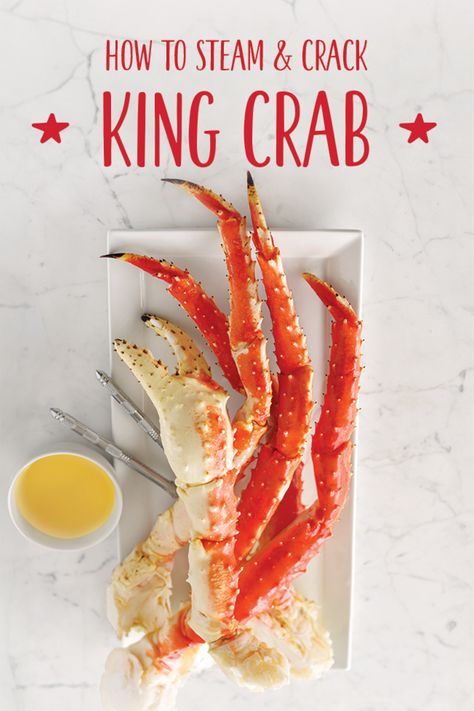 King crab fit for a QUEEN! Treat mom to sweet, succulent Alaskan King Crab Legs for an unforgettable Mother's Day meal. Easy to prepare, just thaw and steam. This quick video will even show you how to crack and serve them.   #LobsterGram #alaskankingcrab #kingcrablegs #seafoodlovers How To Cook King Crab Legs At Home, King Crab Recipe, Alaskan Crab Legs, Mothers Day Meals, Maryland Style Crab Cakes, Gourmet Seafood, Shrimp Cocktail Sauce, Alaskan King Crab, Frozen Lobster