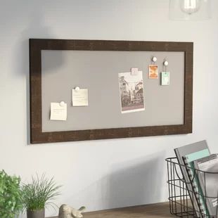 Wayfair | Magnetic Memo Boards You'll Love in 2022 Command Center Mudroom, Rustic Bulletin Board, Board Ideas For Bedroom, Cork Board Ideas For Bedroom, Sewing Room Makeover, Cork Board Ideas, Home Organization Wall, Magnet Boards, Burlap Wall