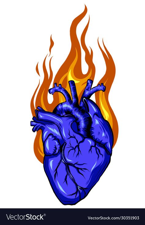 Fire Illustration, Heart Fire, Fire Love, Fire Vector, Background For Design, Fire Drawing, Fire Logo, Fire Tattoo, Heart Hands Drawing