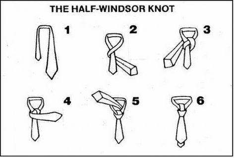 How to tie a necktie Half Windsor Knot, How To Tie A Necktie, Windsor Tie Knot, Four In Hand Knot, Windsor Tie, Half Windsor, Tie A Necktie, Types Of Ties, Windsor Knot