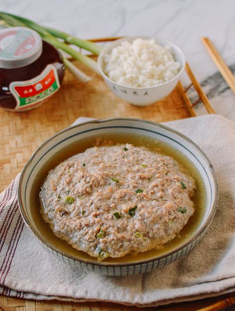 Preserved Vegetables, Pork Patties, Steamed Meat, Steamed Food, Meat Cake, Steamed Pork, The Woks Of Life, Woks Of Life, Patty Recipe