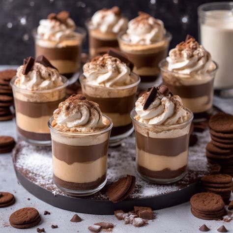 TIRAMISU CUPS: A FAMOUS ITALIAN DESSERT Tiramisu Cups, Italian Desserts Easy, Italian Tiramisu, Mini Dessert Cups, Italian Chocolate, Tiramisu Dessert, Italian Dessert, Chocolate Pastry, Individual Desserts