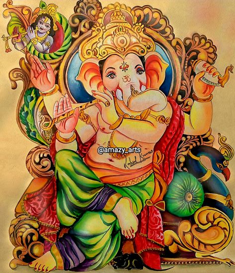 Ganpati bappa rangoli  design Ganapati Colour Pencil Drawing, Ganesh Colour Drawing, Ganesh Art Drawing, Ganesh Ji Drawing Colour, Ganesh Art Paintings Beautiful, Ganesh Ji Painting On Canvas, Ganesh Ji Art, Vinayagar Drawing, Ganapati Drawing