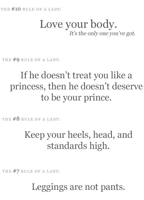 <3 Rule Of A Lady, Rules Of A Lady, Girl Language, Lady Rules, Being A Lady, Im A Lady, Health Art, Etiquette And Manners, Social Communication