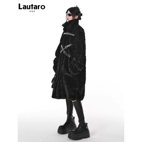 Just found this amazing item on AliExpress. Check it out! $41.30 30％ Off | Lautaro Winter Cool Long Loose Casual Soft Thick Warm Black Fuzzy Faux Fur Coat Women Stand Collar Punk Style Fluffy Jacket 2023 Winter Cool, Fur Decor, Womens Faux Fur Coat, Black Faux Fur Coat, Fluffy Jacket, Fluffy Coat, Punk Inspiration, Coat Outfit, Estilo Punk