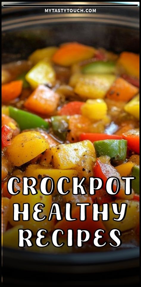 I love how easy it is to create mouthwatering meals with my crockpot! This colorful mix of fresh vegetables not only looks vibrant but is also packed with flavor and nutrients. Perfect for meal prep or quick dinners, these healthy recipes will keep you satisfied and on track with your wellness goals! Healthy Whole Food Crockpot Recipes, Thm Crock Pot Meals, Best Slow Cooker Recipes Healthy, Healthy Crockpot Stew, Heart Healthy Crockpot Meals, Low Cal Crockpot Meals, Easy Healthy Crock Pot Meals, Heart Healthy Crockpot Recipes, Dump And Go Crockpot Dinners Healthy