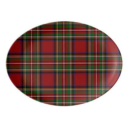 Royal Stewart Porcelain Coupe Platter - kitchen gifts diy ideas decor special unique individual customized House Of Stuart, Stewart Plaid, Royal Stewart Tartan, Blue Weave, Stewart Tartan, White Line, Kitchen Gifts, Queen Elizabeth Ii, Gifts Diy