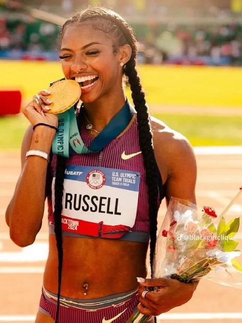 Masai Russell, 100m Hurdles, Track N Field, Olympic Track And Field, Athletics Track, Track Pictures, Sporting Legends, Track Meet, Track And Field Athlete