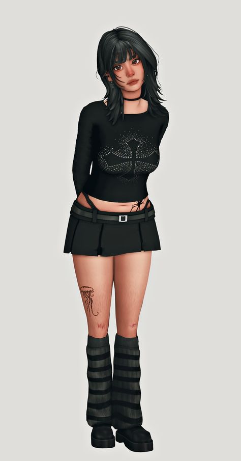 townbugzz Sims 4 Cc Grunge Clothing, Sims 4 Alt Cc, Sims 4 Grunge Cc, Alt Clothes, Sims 4 Cc Finds, Maxis Match, Bad Girl, Grunge Outfits, Sims 4 Mods