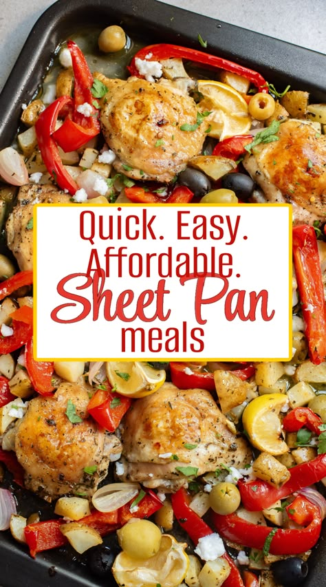 Sheet pan meals are the answer to quick, affordable, and satisfying dinners. They work for all diets and taste preferences. With a little planning, you’ll have a delicious meal with minimal fuss. One Pan Sheet Meals, Quick Sheet Pan Dinners, One Sheet Pan Meals, Southern Casseroles, Pinterest Breakfast, Dinners Chicken, Easy Cranberry Sauce, Packed Meals, Foil Pack Meals