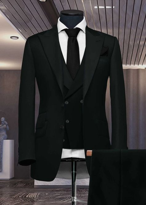 Men Suits Suits for Men Black Three Piece Wedding Suit - Etsy India Black Three Piece Suit Men, Suits For Men Black, Coat Pant For Men Suits Wedding, 2 Piece Suit For Men, Full Black Suit, Three Piece Suit Mens, Graduation Fits, Coat Pant For Men, Black Three Piece Suit