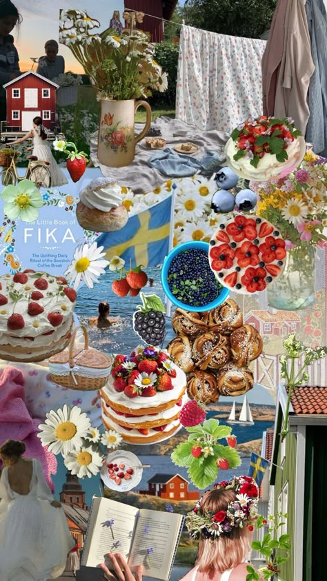 Learning Swedish Aesthetic, Swedish Countryside Aesthetic, Swedish Culture Aesthetic, Fika Aesthetic, Sweden Aesthetic Summer, Swedish Aesthetic, Swedish Culture, Sweden Aesthetic, Nordic Living