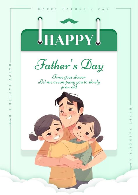 Father's Day Template, Fathers Day Poster, Day Template, Artsy Background, Love Backgrounds, Floral Poster, Cartoon Background, Psd Free Download, Growing Old