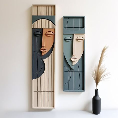 Art Galleries Design, Design Architect, Quilt Modernen, Art Interior Design, Wall Mask, Wall Decor Design, Art Interior, Wall Sculpture Art, Trendy Wall Art