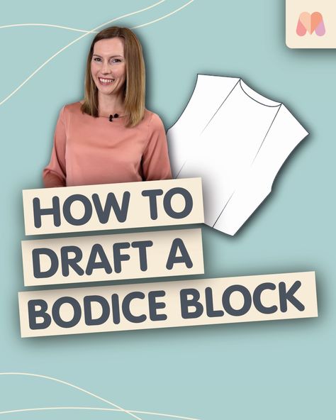 If you've been following our weekly pattern drafting series, get ready for an exciting new chapter! In our latest video, @sew.into.this walks you through how to draft a bodice block based on your own unique body measurements. In subsequent videos Izzy will show you how to sew up your test garment and make a whole host of adjustments to get the perfect fit. #Dressmaker #PatternDrafting #PatternDraftingWithMinerva #LearnToPatternDraft #SewingVideo #SewingTutorial #SewingClass #SewingWorkshop How To Draft Bodice Pattern, How To Draft Princess Seam Pattern, Basic Bodice Block Pattern Drafting How To Make, Sewing Workshop, Sewing Class, Latest Video, Pattern Drafting, New Chapter, Body Measurements