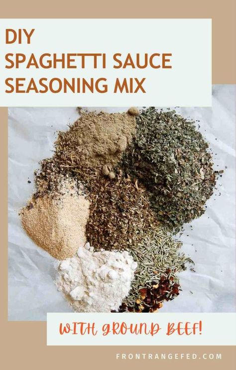 spaghetti sauce seasoning mix on countertop. Spaghetti Sauce Seasoning Recipe, Diy Spaghetti Sauce, Spaghetti Sauce Spices, Spaghetti Seasoning Recipe, Italian Seasoning Mix Recipe, Spaghetti Sauce Seasoning, Easy Flatbread Pizza Recipes, Spaghetti Seasoning, Easy Calzones