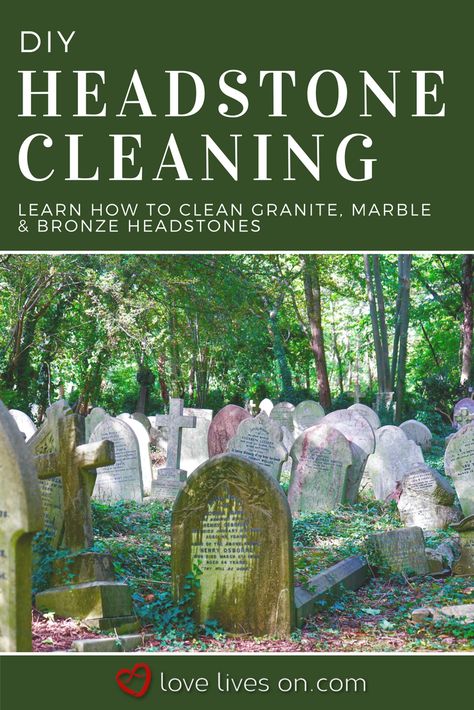 How To Clean Old Headstones, How To Clean Old Tombstones, How To Clean Granite Headstones, Clean Grave Stone, Headstone Cleaner Diy, How To Clean Tombstones, Cleaning Headstones Cemetery, Diy Grave Markers Ideas, How To Clean A Headstone