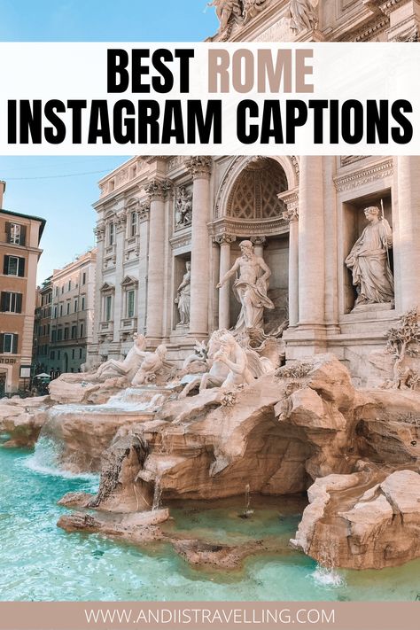 97 Rome Captions for Instagram - Andi is Travelling Italy Captions Instagram, Best Photo Captions, Trip Captions For Instagram, Rome Quotes, Photo Dump Captions, Trip Captions, Inspiring Captions, Rome Instagram, Instagram Captions Cute