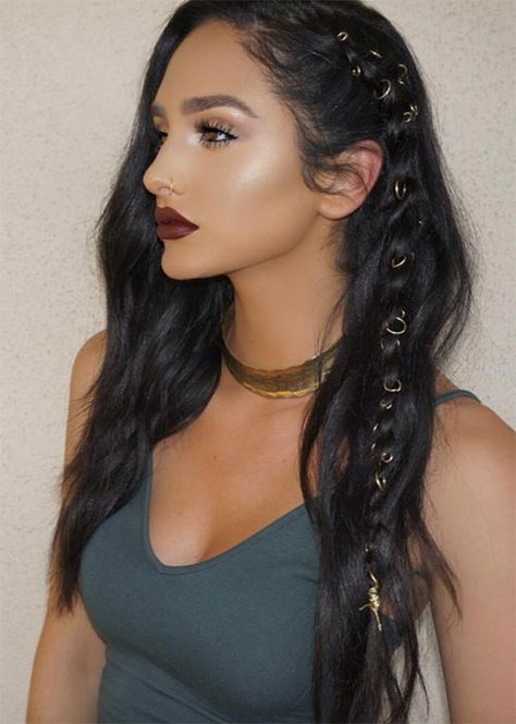 Bohemian Hairstyles, Holiday Hairstyles, Festival Hair, Boho Hairstyles, Grunge Hair, Hair Dos, Braid Styles, Festival Outfits, Summer Hairstyles