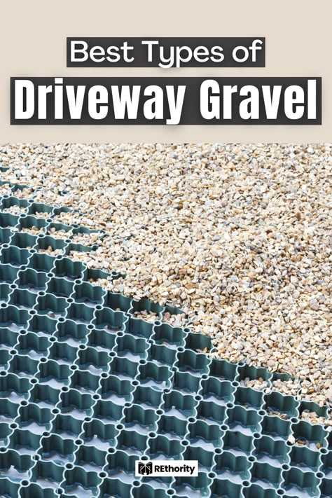 Gravel For Driveway, Best Gravel For Driveway, Gravel Driveway Edging, Pebble Driveway, Driveway Ideas Cheap, Gravel Driveway Landscaping, Driveway Materials, Gravel Drive, Driveway Edging