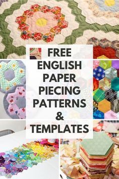 Hexie Patterns English Paper Piecing, Hexagon Quilt Pattern Free, English Paper Piecing Patterns Free, Sue Daley English Paper Piecing, Paper Flowers Easy Diy, Epp Quilt Patterns, Paper Piecing Patterns Free Printables, English Paper Piecing Templates, English Paper Piecing Patterns