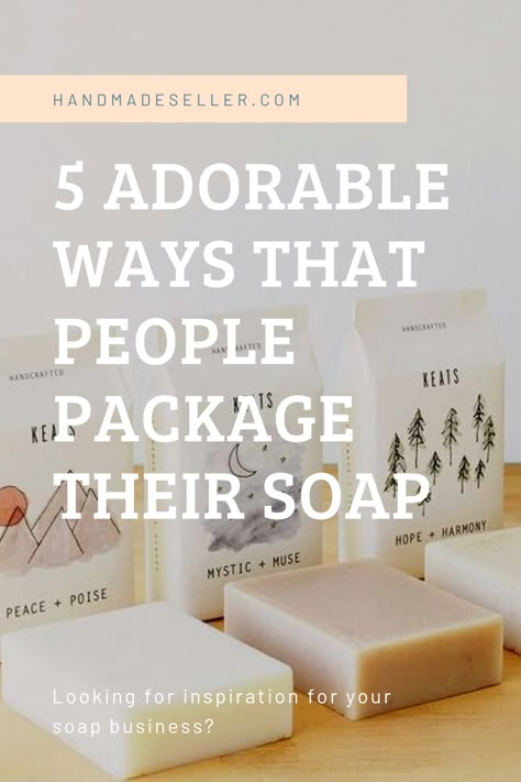 Selling Soap Tips, Soap Mould Ideas, Best Soap Making Kits, Home Made Soap Packaging, Beginner Soap Making, Package Homemade Soap, Wrap Soap Ideas, Cute Soap Packaging Ideas, How To Package Soap To Sell