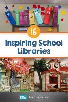 16 Inspiring School Libraries To Motivate Young Readers Unveiling Decor Ideas, School Library Themes, School Library Book Displays, School Library Bulletin Boards, Elementary Librarian, School Library Decor, Preschool Library, School Library Design, School Library Displays