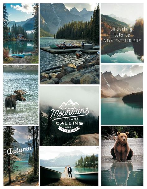 Blog Boss Oct/Nov 2014 e-course, color season mood board by Sharon Auld Mountains Mood Board, Travelling Mood Board, Camping Mood Board, Outdoor Mood Board, Mountain Mood Board, Adventure Mood Board, Nature Mood Board, Forest Lifestyle, Travel Mood Board