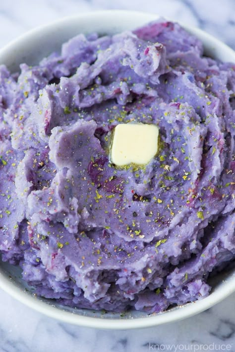 Potato Breakfast Ideas, Purple Potato Recipes, Low Calorie High Fiber, Purple Mashed Potatoes, Kid Friendly Side Dishes, Jello Cake Recipes, Creamy Jalapeno Sauce, Okinawan Sweet Potato, Unique Side Dishes